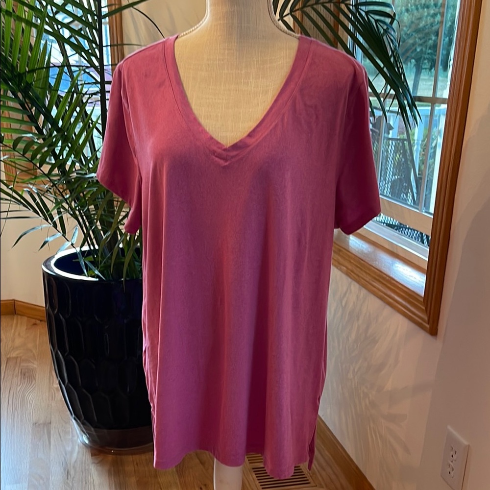 90 Degree By Reflex Pink Relaxed Short Sleeve Tee